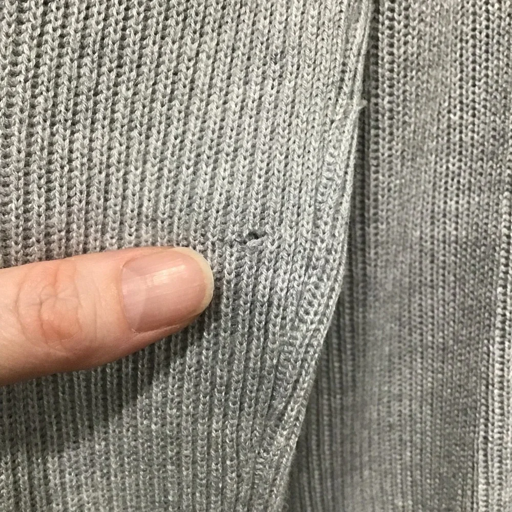 Lululemon Sundown Sweater Wrap Women's Sz 8 Gray Cardigan Hooded Cashmere‎ Blend
